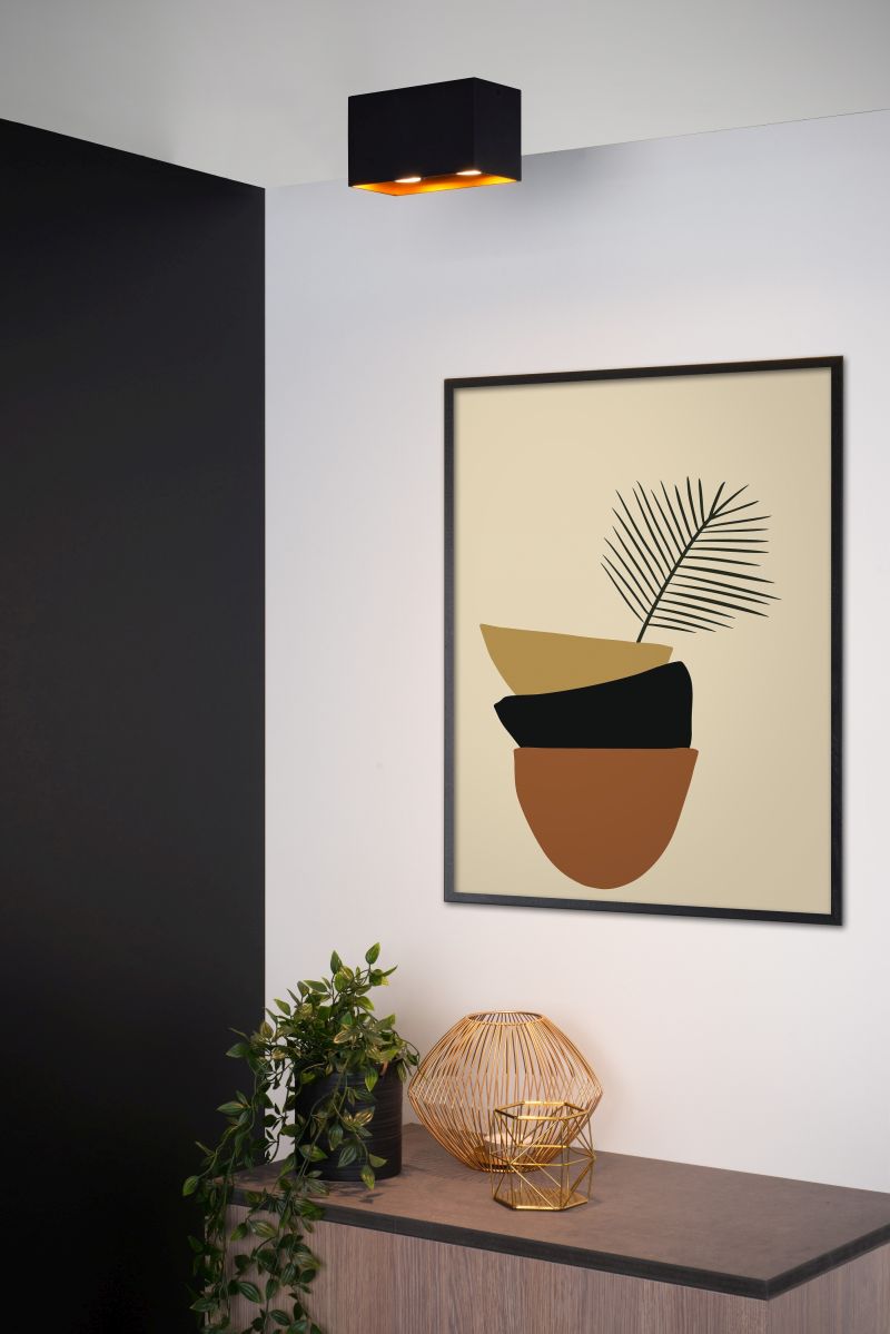 Lucide BIDO - Stropné bodové svietidlo - 2xGU10 - Čierne